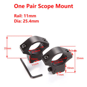 Light Gray 25.4mm Optic Sight Mount with Height 10mm MARKSMAN