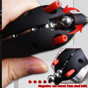 Gray Multi Functional Mini Portable Slingshot Outdoor Laser | Flashlight | Lighter | Hammer | Cutting Fishing Hunting Camping Tools INDIAN SLINGSHOT