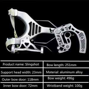 Light Gray Leida Wrist Rest Alloy Slingshot MARKSMAN