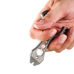 White Smoke Titanium Alloy Multifunctional Mini Tool | Hexagonal Wrench & Pry Bar | Compact Everyday Carry Utility Tool INDIAN SLINGSHOT
