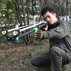 Dark Slate Gray Hot-Selling Outdoor Shooting Slingshot Precision Shooting Slingshot New Design Bow Head MARKSMAN