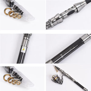 White Smoke New Long Casting Carbon Fiber Fishing Rod OEM