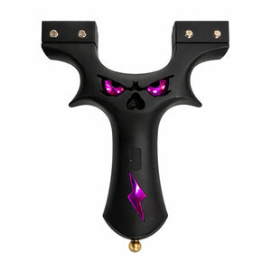 White Smoke Night Skull Resin Slingshot with Double Screw Band Fixing – Outdoor Recreational Sling Tool (14+ Years) INDIAN SLINGSHOT