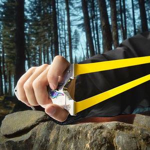 Dark Slate Gray Night Wolf Stainless Steel Slingshot for Outdoor Shooting and Sports INDIAN SLINGSHOT