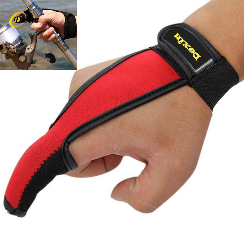 White Smoke Professional One Finger Neoprene Fishing Glove with Anti-Slip Finger Protector MARKSMAN