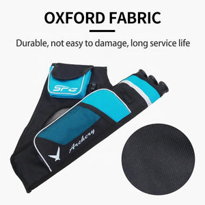 Ghost White SPG Oxford Fabric Arrow Quiver — Waterproof 3-Tube Archery Storage Bag SPG