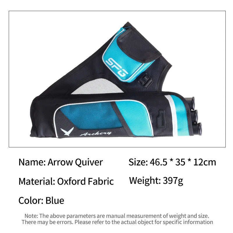 Dark Slate Gray SPG Oxford Fabric Arrow Quiver — Waterproof 3-Tube Archery Storage Bag SPG