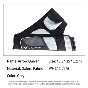 Light Gray SPG Oxford Fabric Arrow Quiver — Waterproof 3-Tube Archery Storage Bag SPG