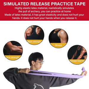 Dark Slate Gray SPG PJ-TLD Archery Bow Release Belt – Latex Resistance Training Band SPG