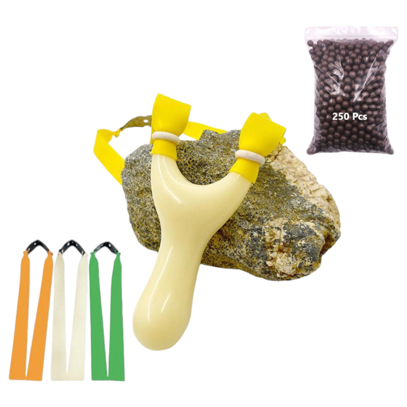 Dark Khaki Kids Slingshot Pure Resin Slingshot Compact And Easy To Carry SLINGSTER