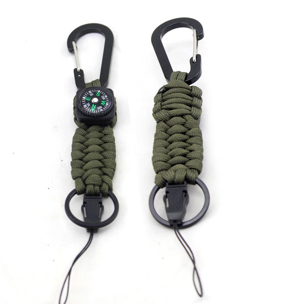 Paracord Survival Keychain with Compass