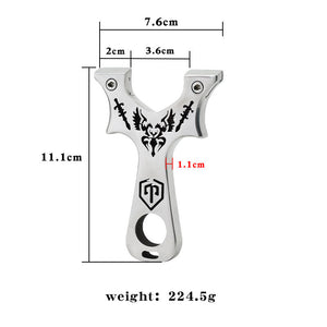 Light Gray Phoenix Guard Stainless Steel Slingshot MARKSMAN
