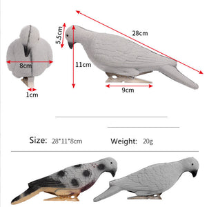 White Smoke Pigeon Target with Clip EVA Foam Simulation Bird Decoy for Outdoor Practice MARKSMAN