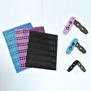 Dark Slate Gray Noise Reduction Flat Leather Pit Pouches GM&BW