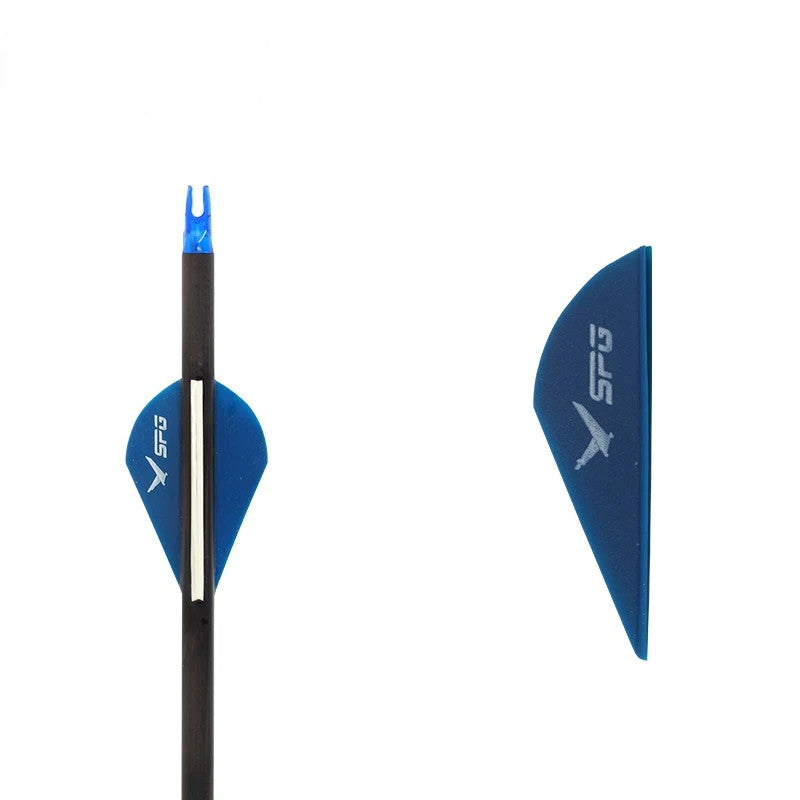 Dark Slate Gray SPG 2-Inch Plastic Compound Arrow Vanes | Drop Shape Fletching Set SPG