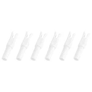 White Smoke SPG Plastic Archery Arrow Nocks 6.2mm for Carbon Fiberglass Shafts SPG