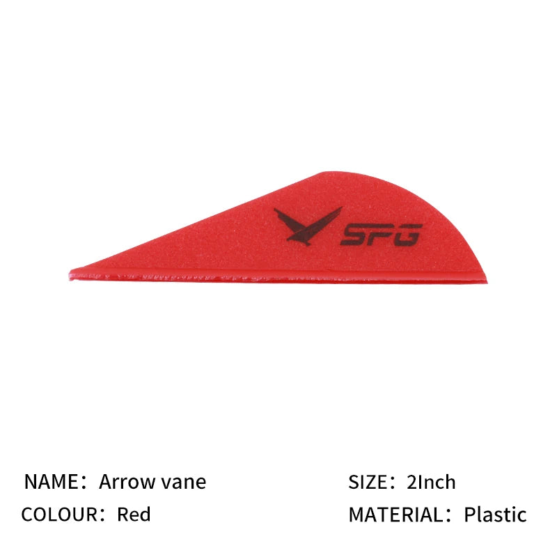 Firebrick SPG 2-Inch Plastic Compound Arrow Vanes | Drop Shape Fletching Set SPG