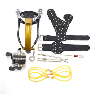 Wheat Stainless Steel Fishing Slingshot with Plastic and Metal Reel Combo for Outdoor Fishing Slingshot Catapult INDIAN SLINGSHOT