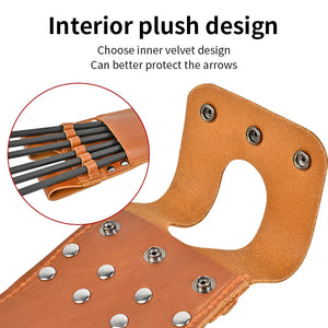 Chocolate SPG Pocket Leather Arrow Quiver – Compact Waist Hanged Arrow Holder SPG
