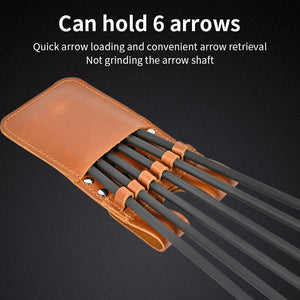 Dark Slate Gray SPG Pocket Leather Arrow Quiver – Compact Waist Hanged Arrow Holder SPG