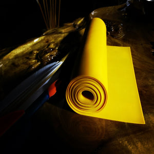 Goldenrod BSB Burning Skull Fast Rebound Slingshot Catapult Gulel Flat Rubber Band Roll - 2 Meters BSB