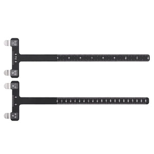 White Smoke Sanlida® Portable Archery Bow T Square Ruler – Stainless Steel Measuring Tool for Recurve & Compound Bow Setup SANLIDA
