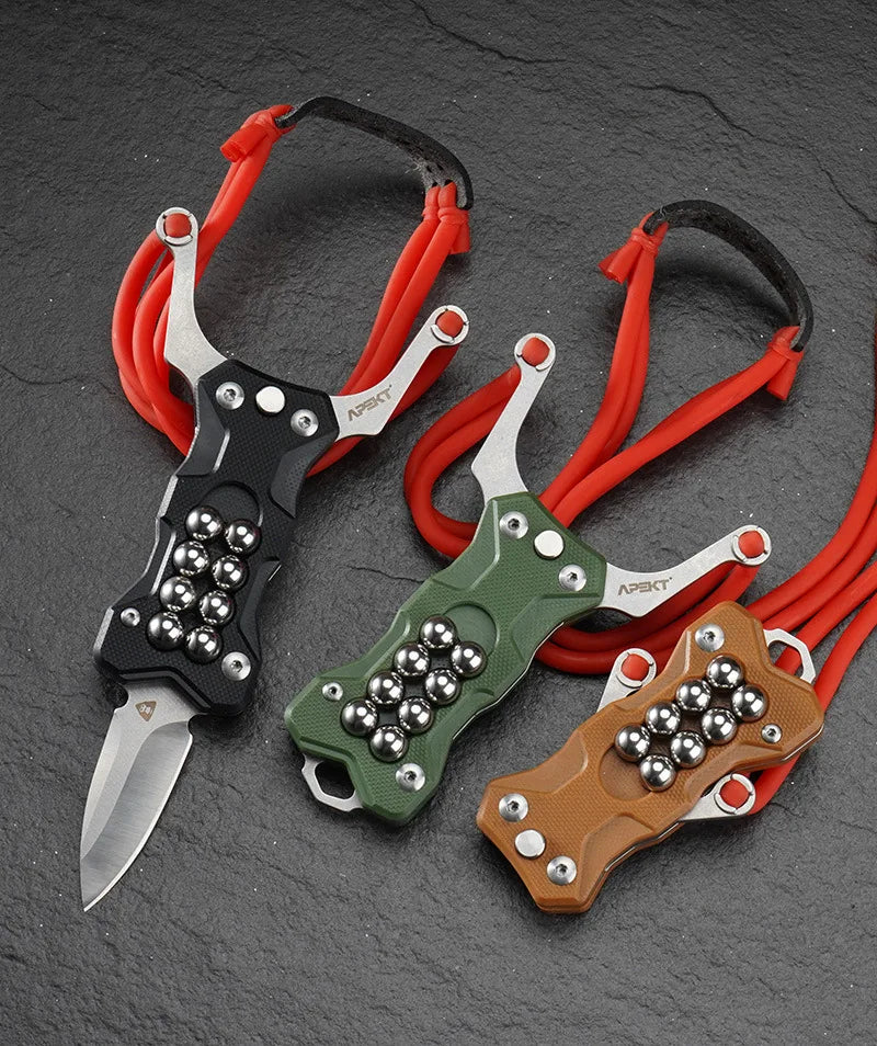 Multifunctional Mini Portable Knife Slingshot For Outdoor Camping