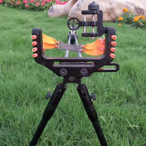 Dim Gray Powerful Flymar Slingshot Rifle With Mechanical Aiming Convenient and Accurate Flymar Slingshot Rifle MARKSMAN