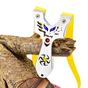 Dark Khaki Winged Demon Stainless Steel Slingshot MARKSMAN