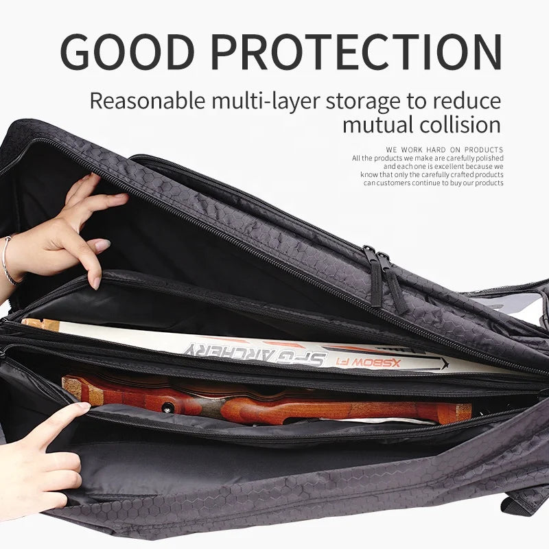 White Smoke SPG Takedown Recurve Bow & Arrow Case | Protective Archery Backpack Bag with Telescopic Tube Storage SPG
