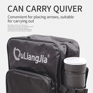 Dark Slate Gray SPG Takedown Recurve Bow & Arrow Case | Protective Archery Backpack Bag with Telescopic Tube Storage SPG