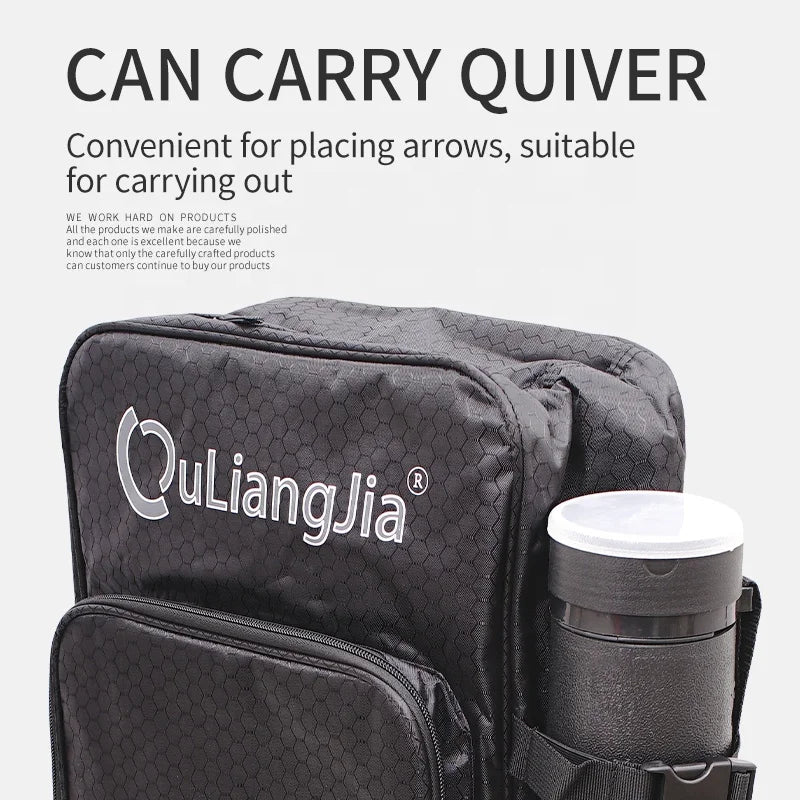 Dark Slate Gray SPG Takedown Recurve Bow & Arrow Case | Protective Archery Backpack Bag with Telescopic Tube Storage SPG