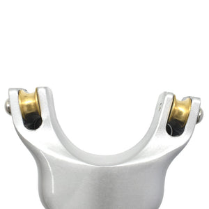 White Smoke SilverForce Alloy Pulley Slingshot – Premium Silver Finish with Smooth Pulley System INDIAN SLINGSHOT