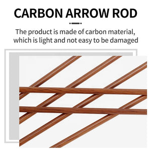 White Smoke SPG Pure Carbon Arrows 80cm | 400/500 Spine Red-White Feather Shafts SPG