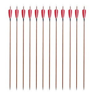 Sienna SPG Pure Carbon Arrows 80cm | 400/500 Spine Red-White Feather Shafts SPG