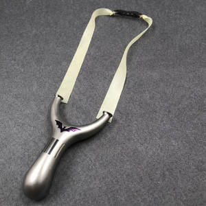 Dim Gray Purple Bat Emblem Titanium Alloy Competitive-Grade Slingshot – Ergonomic Handle Outdoor Recreation Tool INDIAN SLINGSHOT
