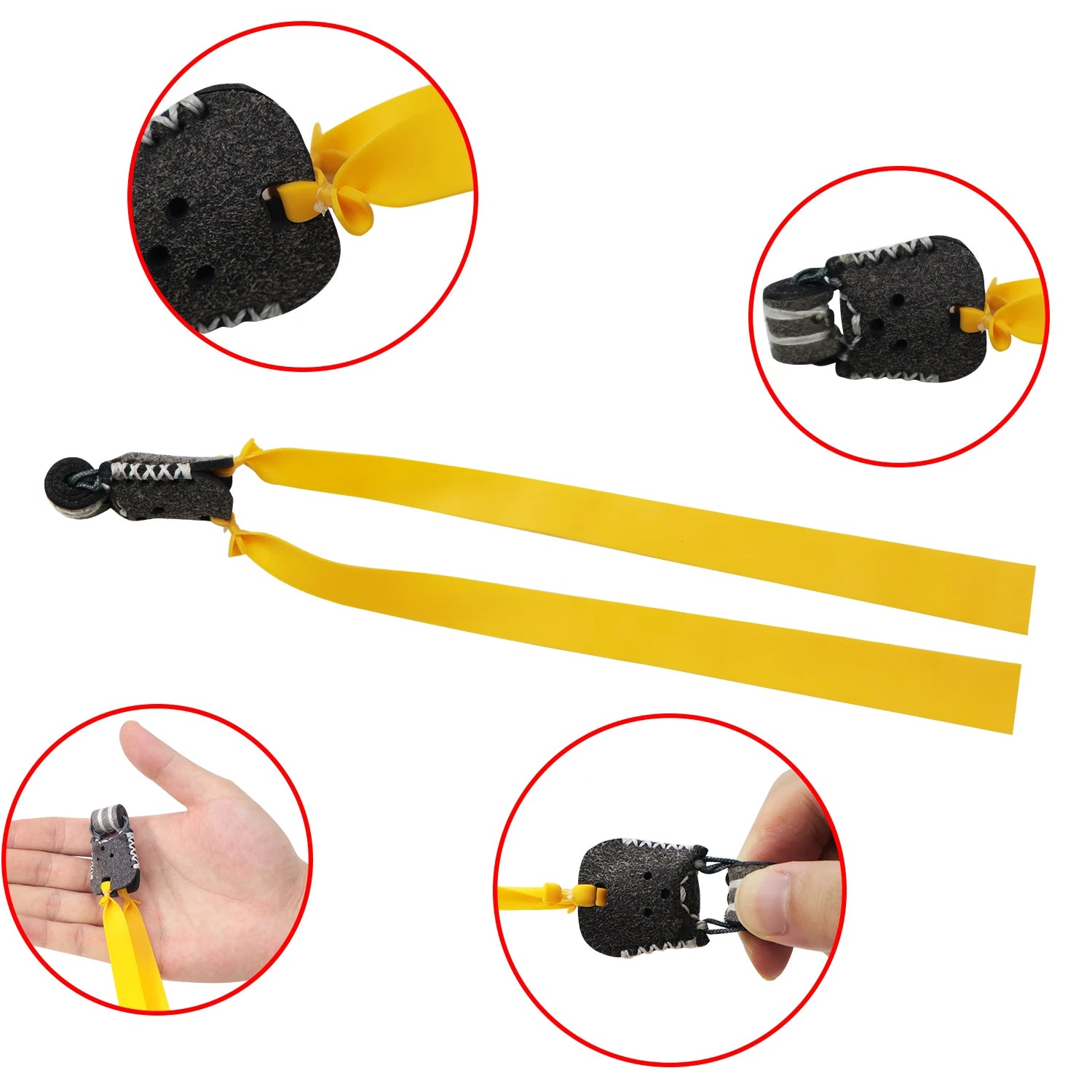 White Smoke Yellow 0.75MM Slingshot Rubber Bands INDIAN SLINGSHOT