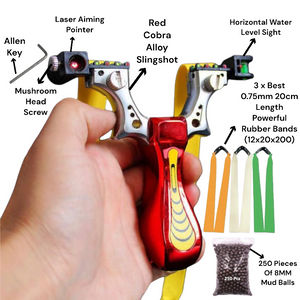 Gray Alloy Cobra Quick Pressure Laser Light Infrared Slingshot Outdoor Target Shooting INDIAN SLINGSHOT