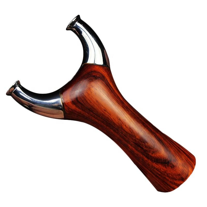 White Smoke RHINOCEROS HORN & RED SANDALWOOD Stainless Steel Slingshot MARKSMAN