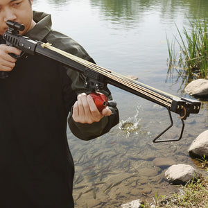 Black RIVORA Long Rod Outdoor Fishing Set INDIAN SLINGSHOT