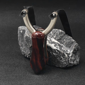 Dark Slate Gray ROYAL FANG Foldable Zinc Alloy & Wood Slingshot INDIAN SLINGSHOT