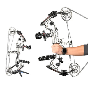 Light Gray SPG RS Dual-Purpose Compound Bow – 7075 CNC Machined Aluminum Frame SPG