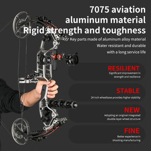 Dark Slate Gray SPG RS Dual-Purpose Compound Bow – 7075 CNC Machined Aluminum Frame SPG