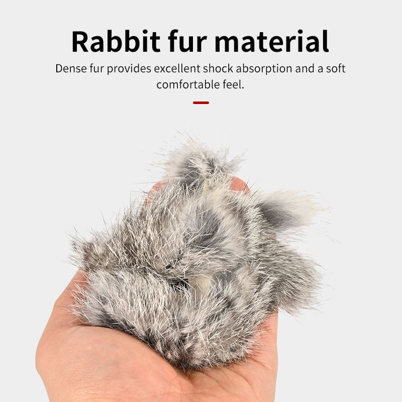 Lavender Natural Rabbit Fur Bowstring Damper – 1 Pair STARCN