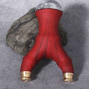 Slate Gray Reddish Brown Alloy Slingshot Children Toy – Compact Ergonomic Outdoor Play Tool INDIAN SLINGSHOT