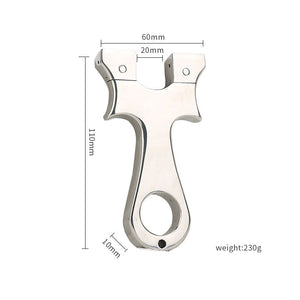 White Smoke Reflective Mirror Stainless Steel Slingshot MARKSMAN