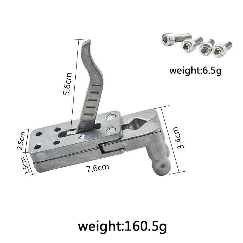 White Smoke Heavy Duty Alloy Trigger Slingshot Release Device with Screws – Strong Auxiliary Release Accessory for Long Handle Slingshots MARKSMAN