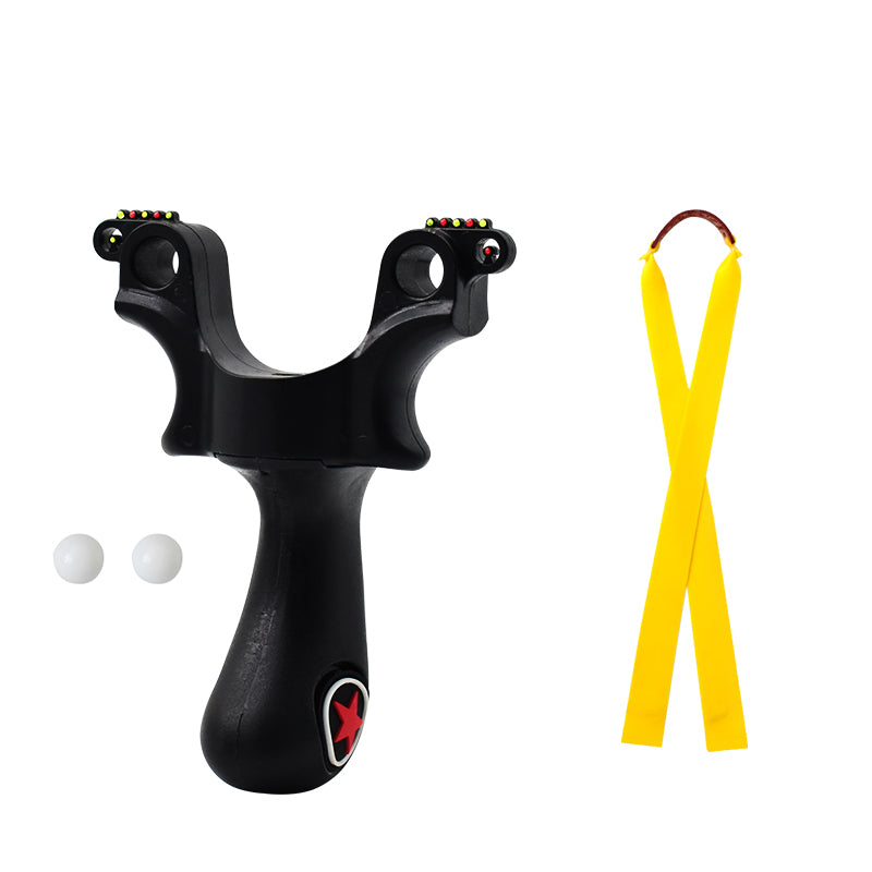 White Smoke REDSTAR X Resin Black Slingshot MARKSMAN