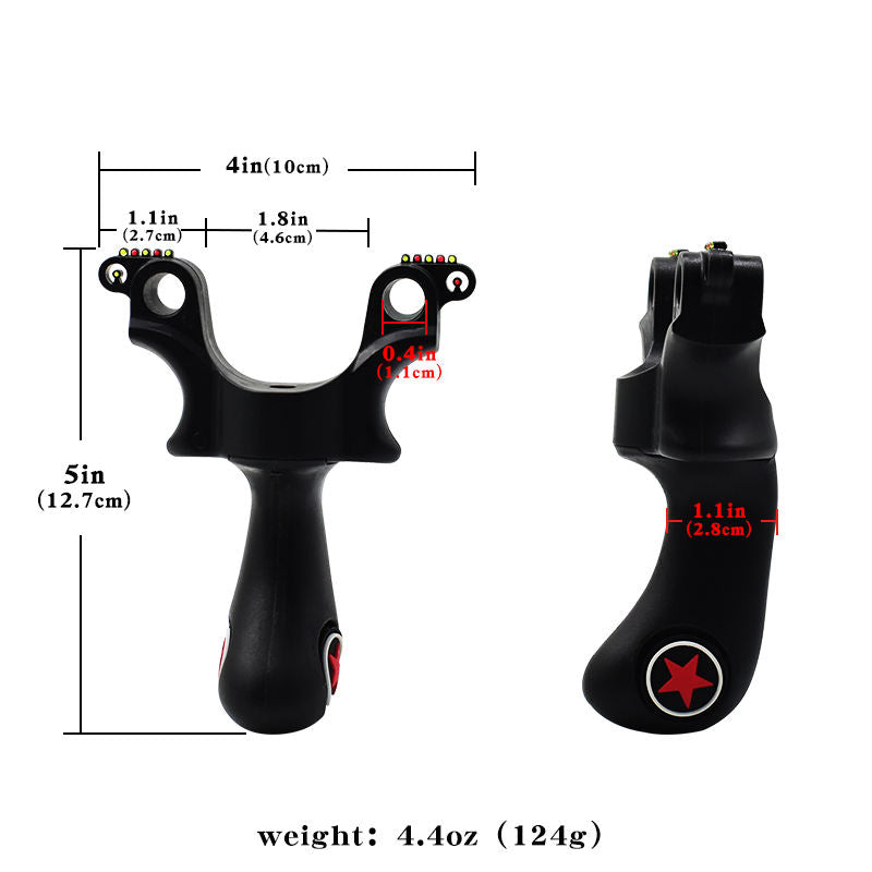 White Smoke REDSTAR X Resin Black Slingshot MARKSMAN