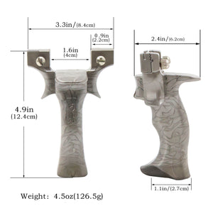 Light Slate Gray Resin MarbleEdge Slingshot INDIAN SLINGSHOT